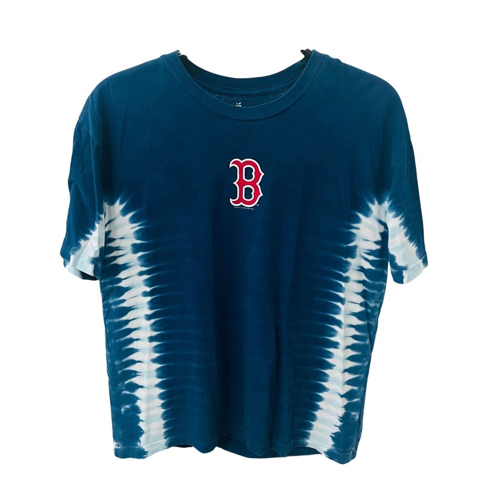 Soft as a Grape Boston Red Sox Tie Dye T-Shirt Size Large MLB Licensed Blue